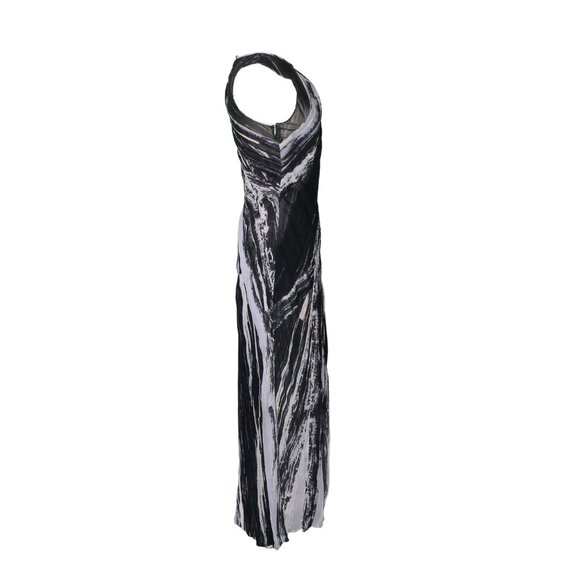 VINTAGE MAX AZRIA SPRING 2010 RUNWAY SILK MAXI DRESS w/FRONT SLIT NWT SZ S - Picture 5 of 11